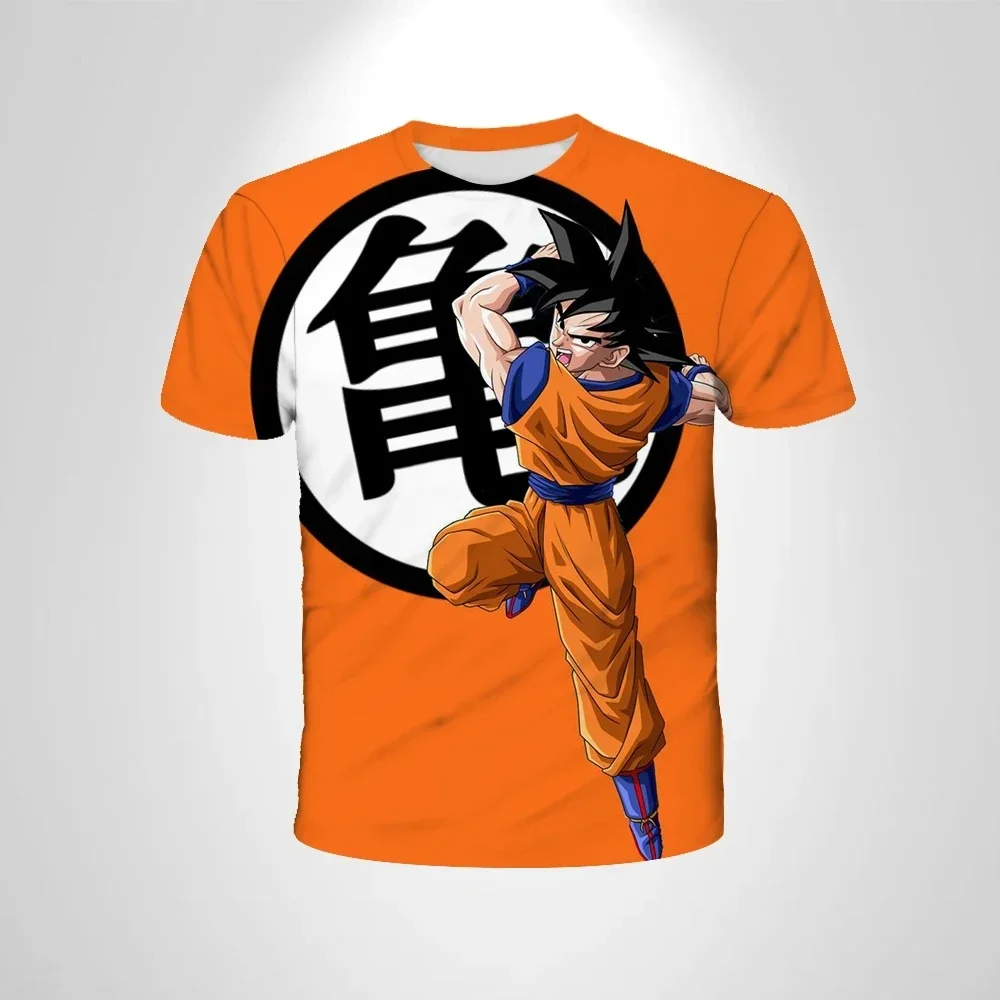Neue Herren-T-Shirts Dragon Ball Z T-Shirt Jungenkleidung Kinderkleidung Sommer Kurzarm Cartoon-T-Shirts Cartoon-Charakter