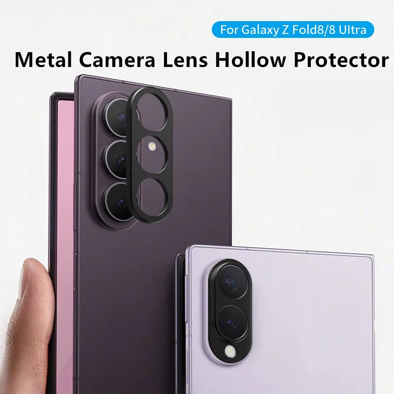 Aluminum Alloy Camera Hollow Protector For Samsung Galaxy Z Fold8 Fold 8 Ultra Metal Bezel Lens Hole Cover Sticker ZFold8 Film