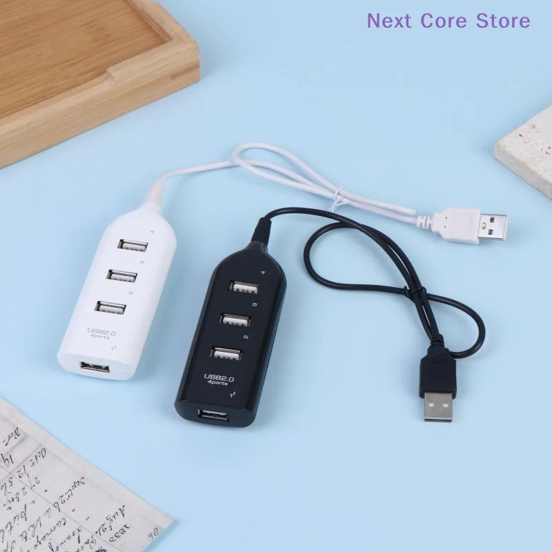 [NC]1/2/3Pcs 4 Port USB 2.0 Hub Splitter Portable High Speed Data Transfer Extension Adapter For Laptop Desktop Office Use[NC]