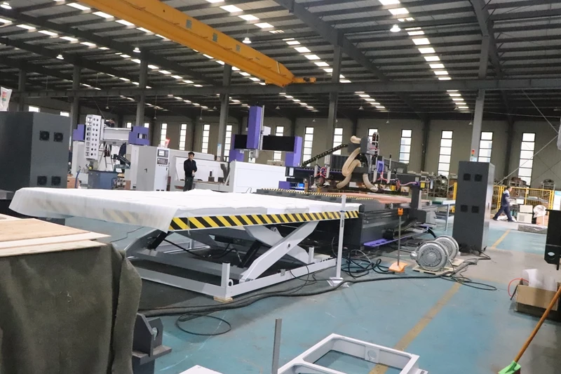 AccTek ATC CNC Router Machine with Automatic Loading and Unloading System, Wood Engraving Nesting Cutting Machine for Cabinet