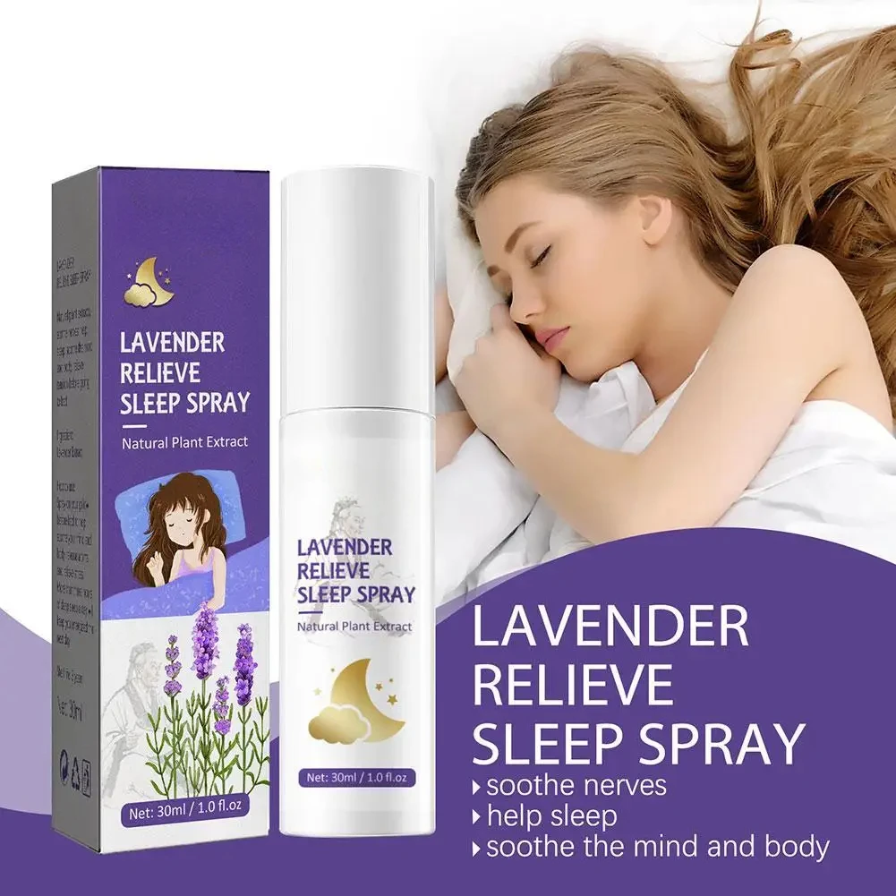 

Lavender Sleep Spray Relax Lavender Spray for Deep Sleep Natural Plant Spray for Bedding Pillow Aromatherapy Bed