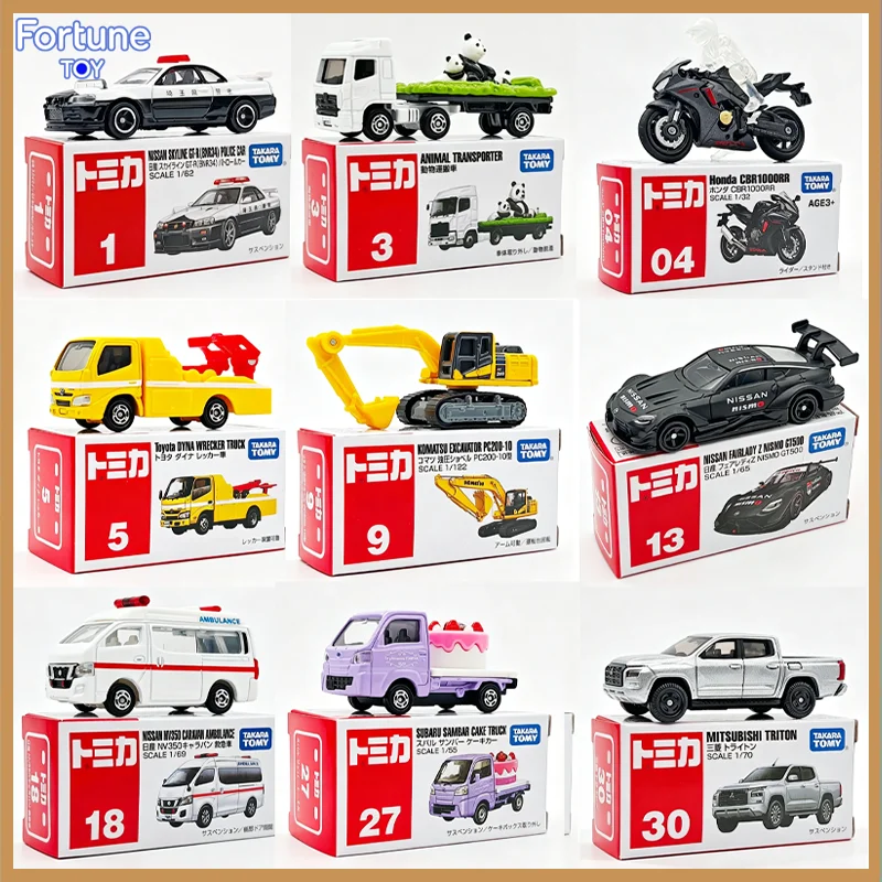 Modèle de voiture en alliage moulé sous pression Tomica, série 1-30, voiture de sport GTR, camion transporteur, jouet, véhicule de collection, cadeau pour collectionneur, pour exposer.