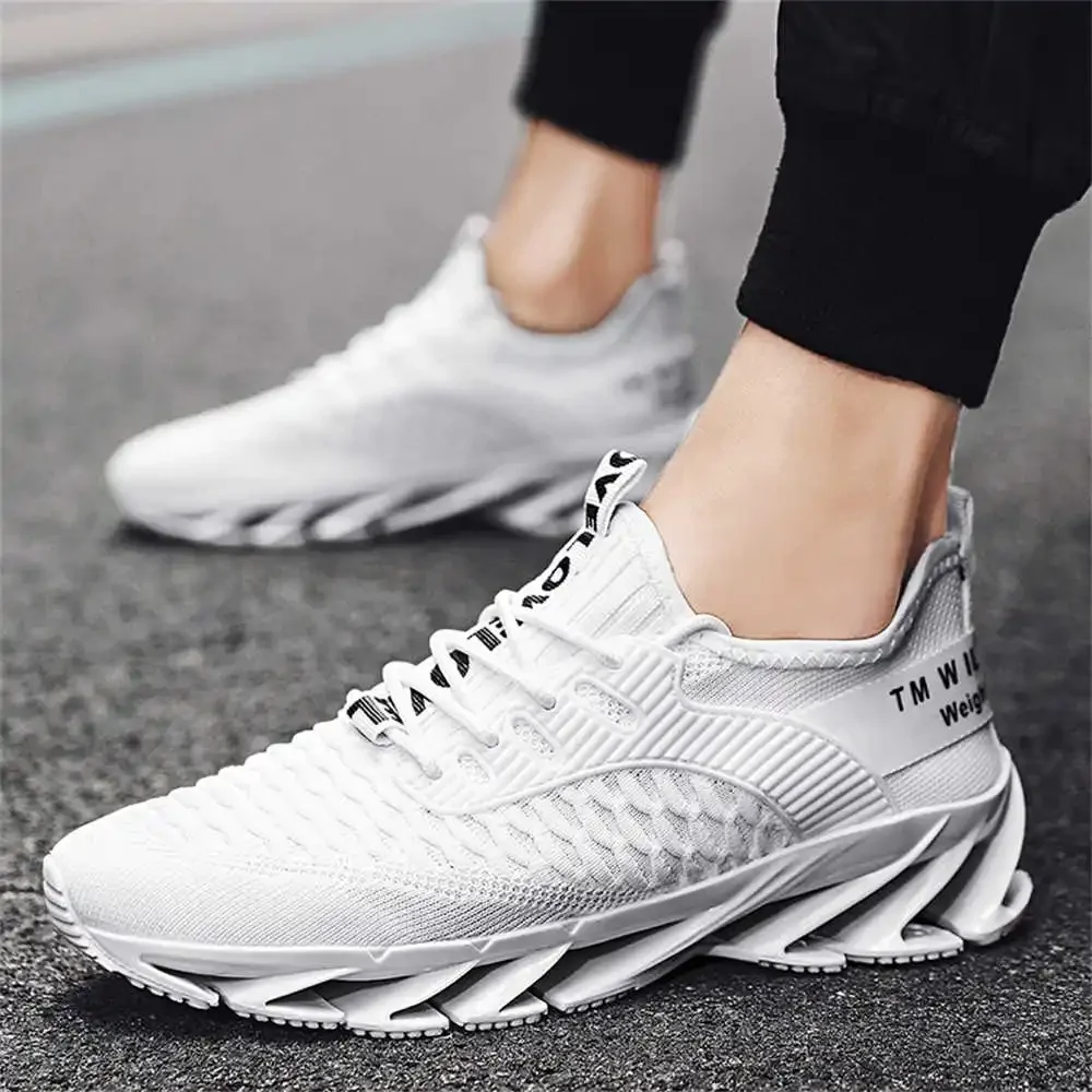 45-46 Small Numbers Summer Men Casual Sneakers Green White Men\'s Breathable Shoes Sport Fat Exercise New In