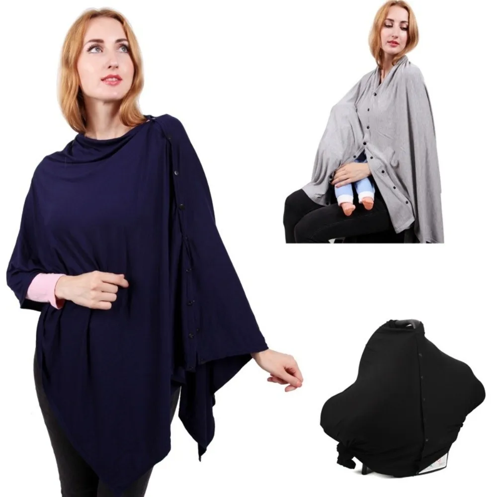 

Comfortable Maternal Nursing Covers Button Soft Nursing Scarf Cotton Anti-Exposure Breastfeeding Blanket Baby Feeding Supplies