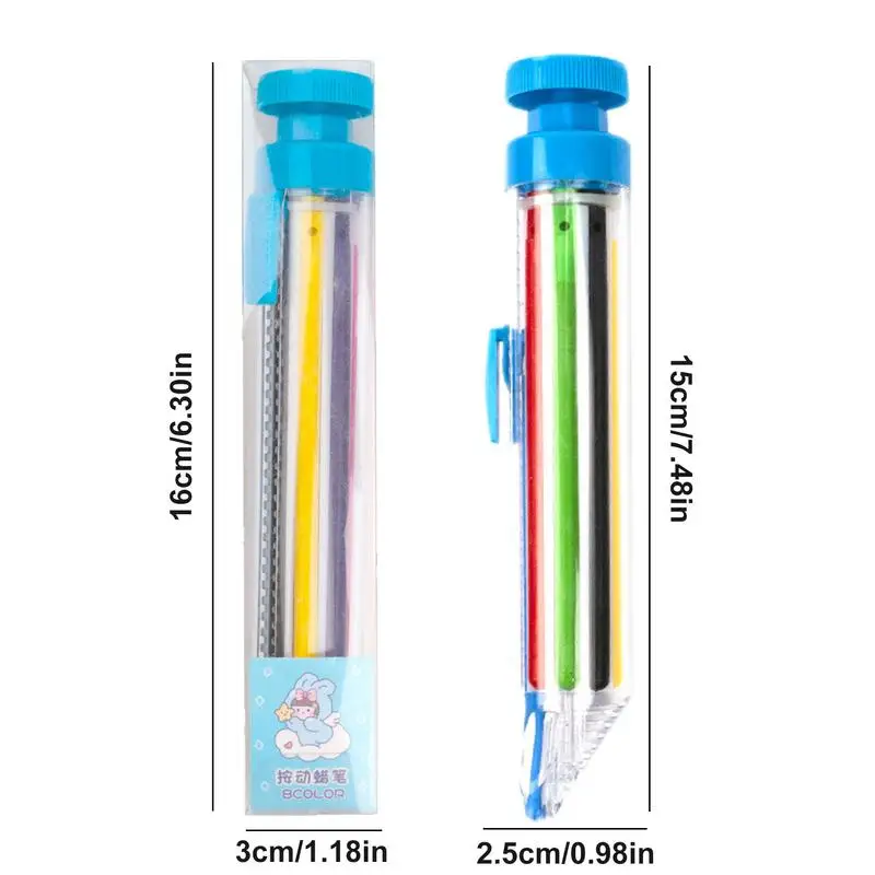 1 pz 8 In 1 pastelli multicolori stile Push creativo matita colorata pastello a olio sostituibile fai da te per bambini strumenti di pittura Graffiti