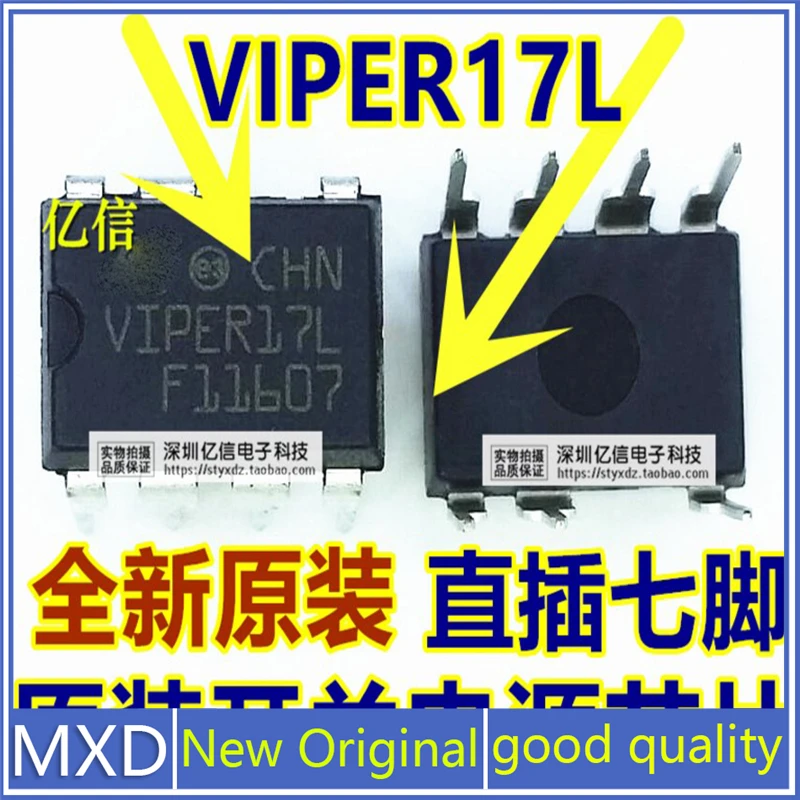 5Pcs/Lot New Original VIPER17L VIPER17LN in-line DIP-7 Pin Switching Power Supply LCD Chip Good Quality In Stock