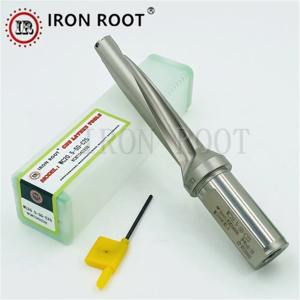 

IRON ROOT C25-5D20.5 WC03,C32-5D30 WC04 CNC Lathe Tool,Fast Drilling,Indexable Drilling,Deep Hole Drilling,WCMT Carbide Inserts