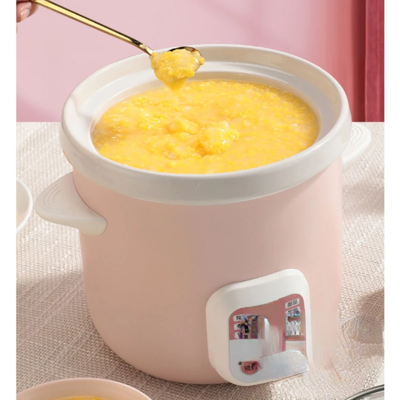 110V Mini Electric Stew Pot 1-3 Person Automatic Soup Pot Porridge Electric Ceramic Small Electric Чайник Электрический