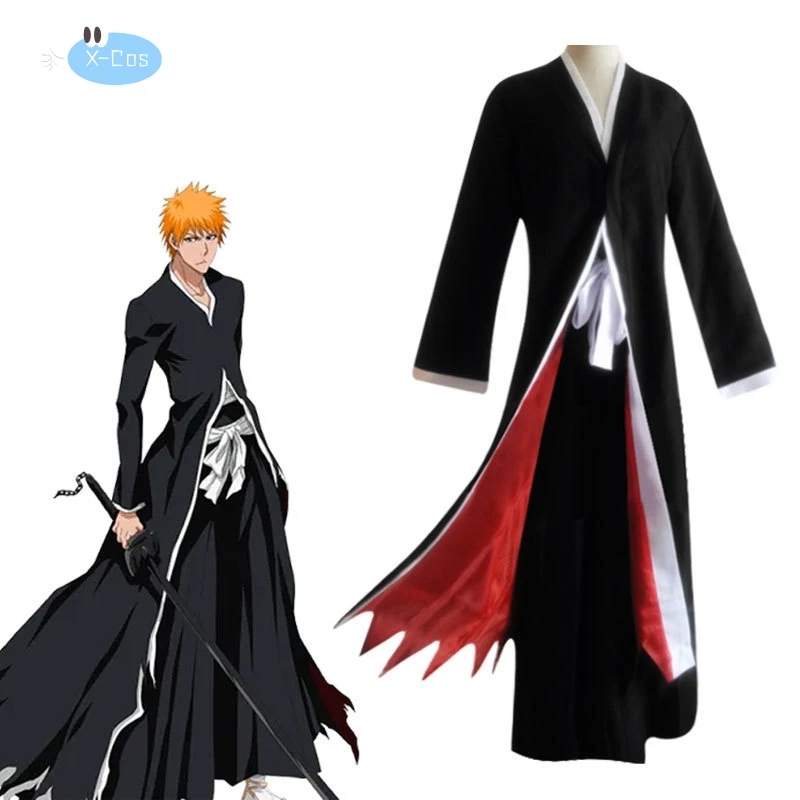 Anime Bleach Kuchiki Rukia Cosplay Costumes Kurosaki Ichigo Die Pa Soul Society Kimono Full Outfit Thousand-Year Blood War