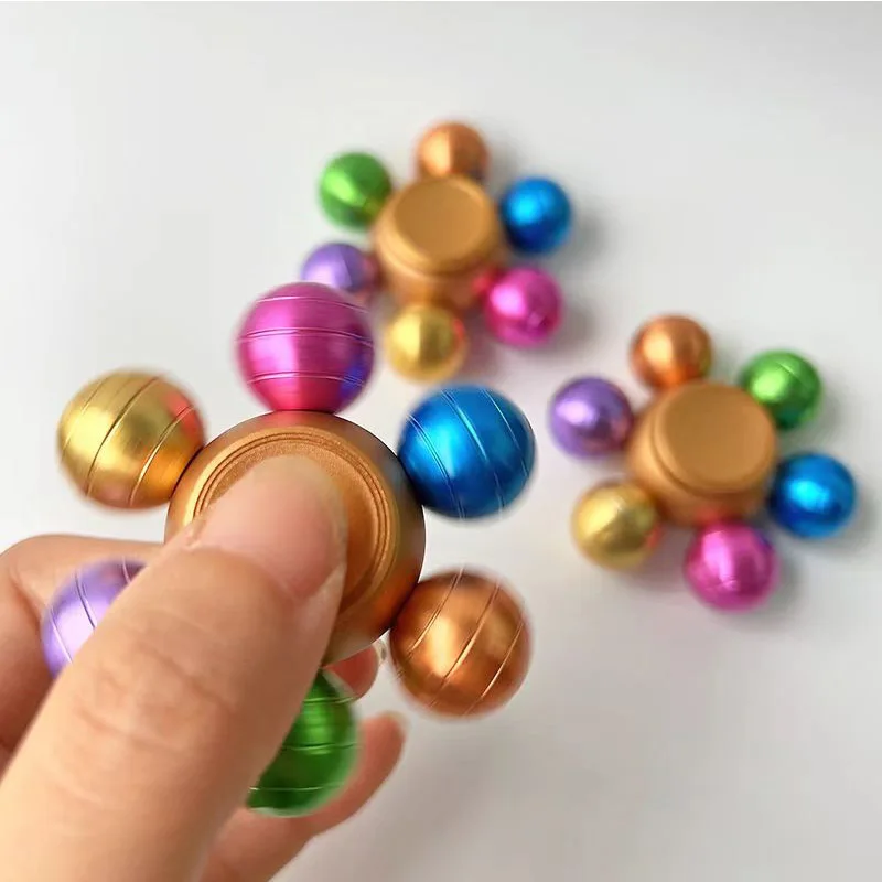 

Cool Rainbow Fidget Spinner Stress Relief Toys Metal Decompression Fingertip Gyro Juguetes Antiestrés Para Adulltos Niños