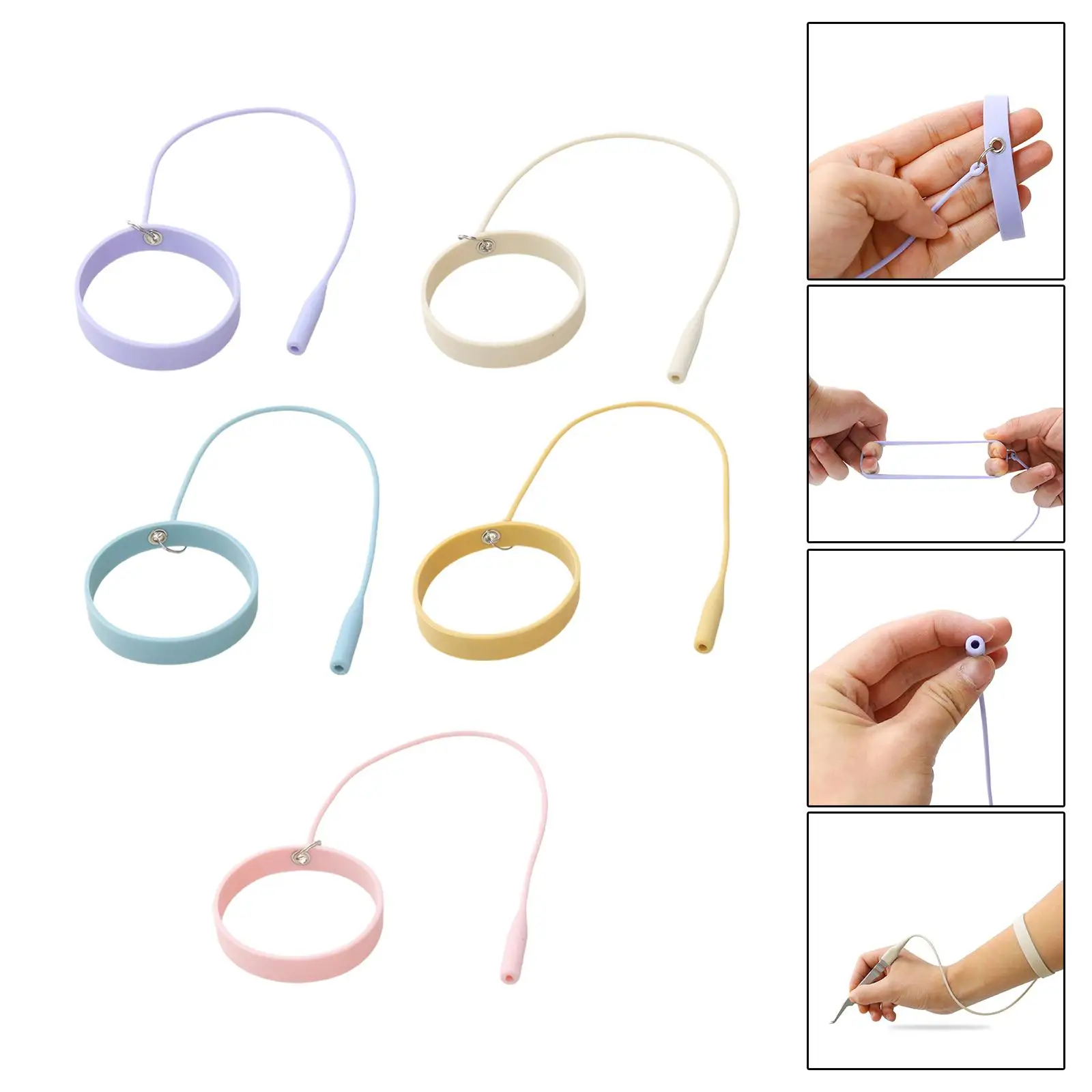 シリコーンまつげエクステンションピンセットホルダーブレスレット伸縮性リストバンド