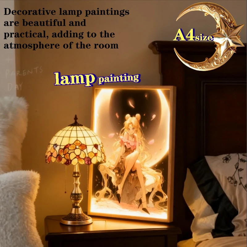 

Акриловое украшение для комнаты красивой девушки, освещение, украшение, живопись, ночник, креативный тренд, настройка стола, подарок другу каваи