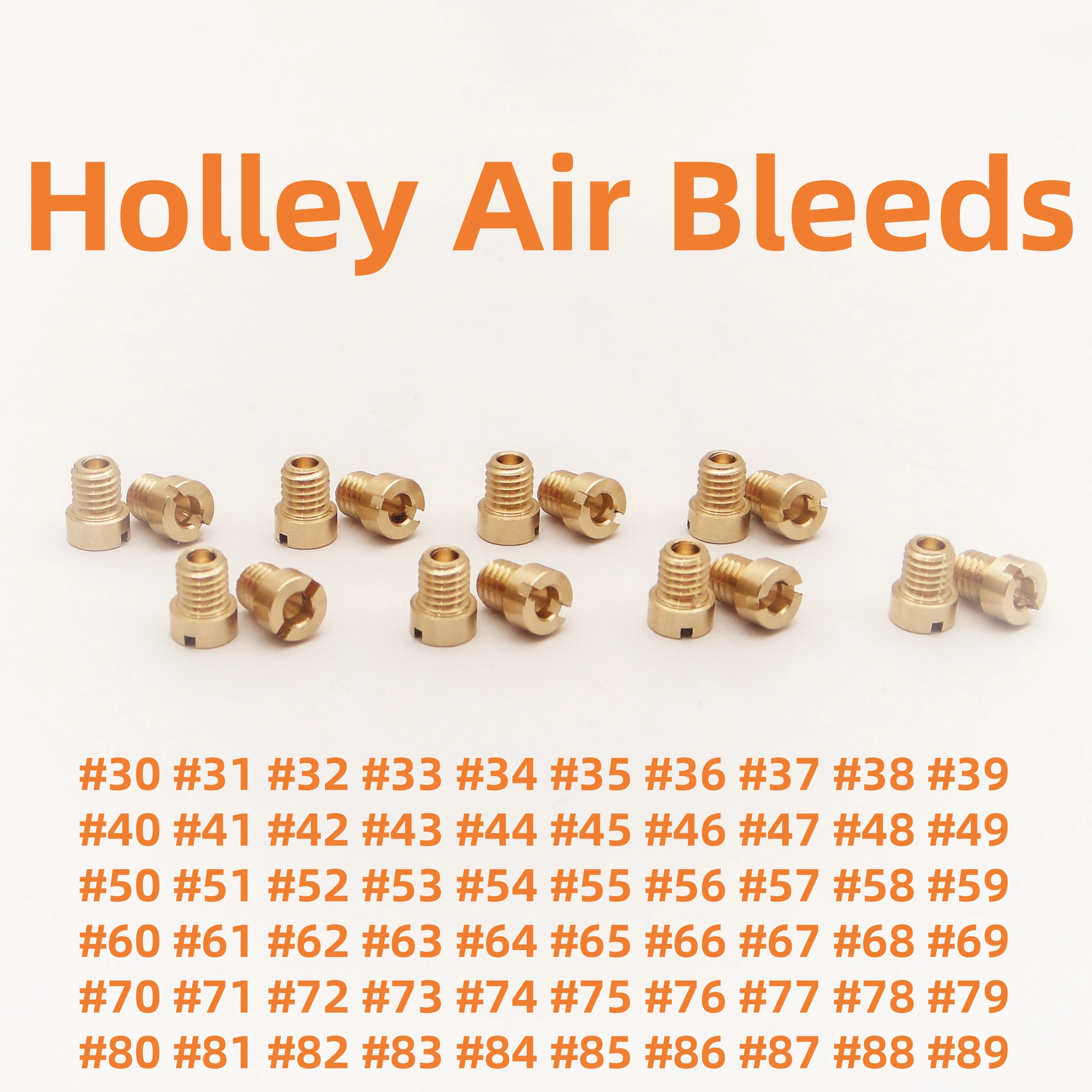 Kit de 10 Jatos de Válvula de Ar para Carburador Holley, Rosca 10-32