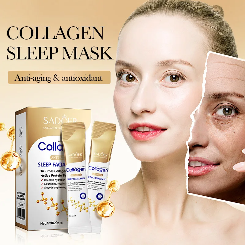 

Bone Collagen Anti-aging Sleeping Facial Mask Firming Brightening Skin Improve Dullness Roughness Nourishing Moisturizing Mask