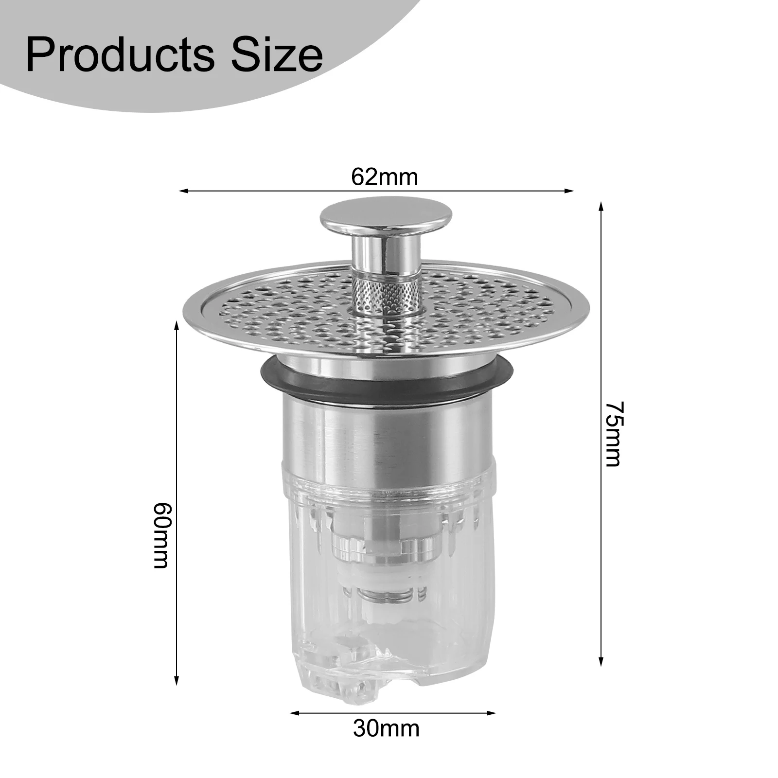 Efficient and IMADrain Plug, assure une proximité rapide pour les trous de vidange de 34 à 37mm, accessoires d'évier de cuisine