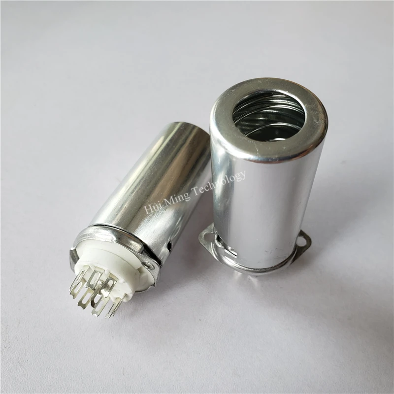 Ceramics socket GZC9-F-B-55 GZC9-F-B-55-G 9 pin silver with Shield caps scaffolding tube socket tube sockets for 12AX7