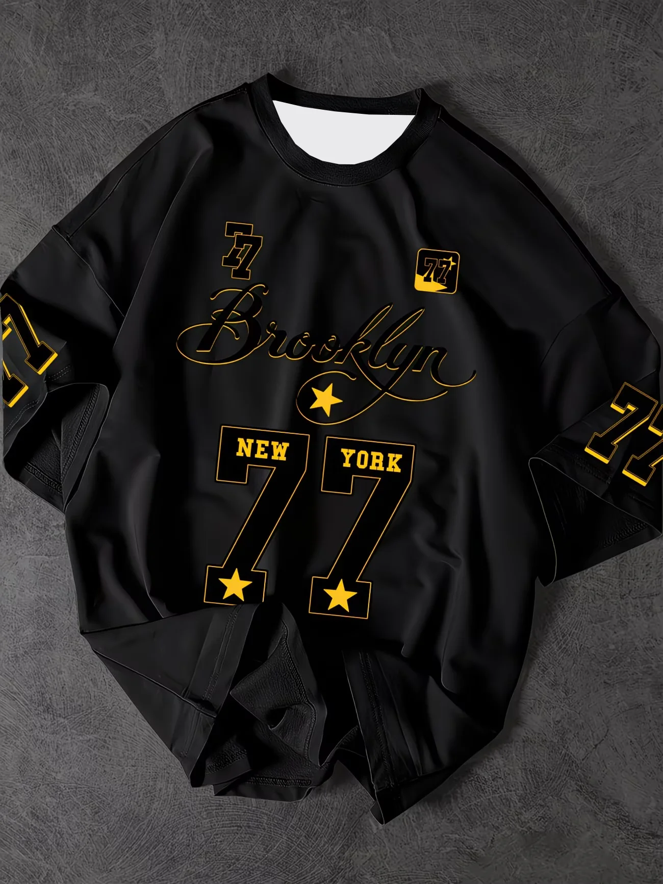 Summer Brooklyn 77 Print Short Sleeve T-Shirt Graphic Plus Size Tee Jersey Men's Women's Sport T-Shirt Tops Sports Jersey