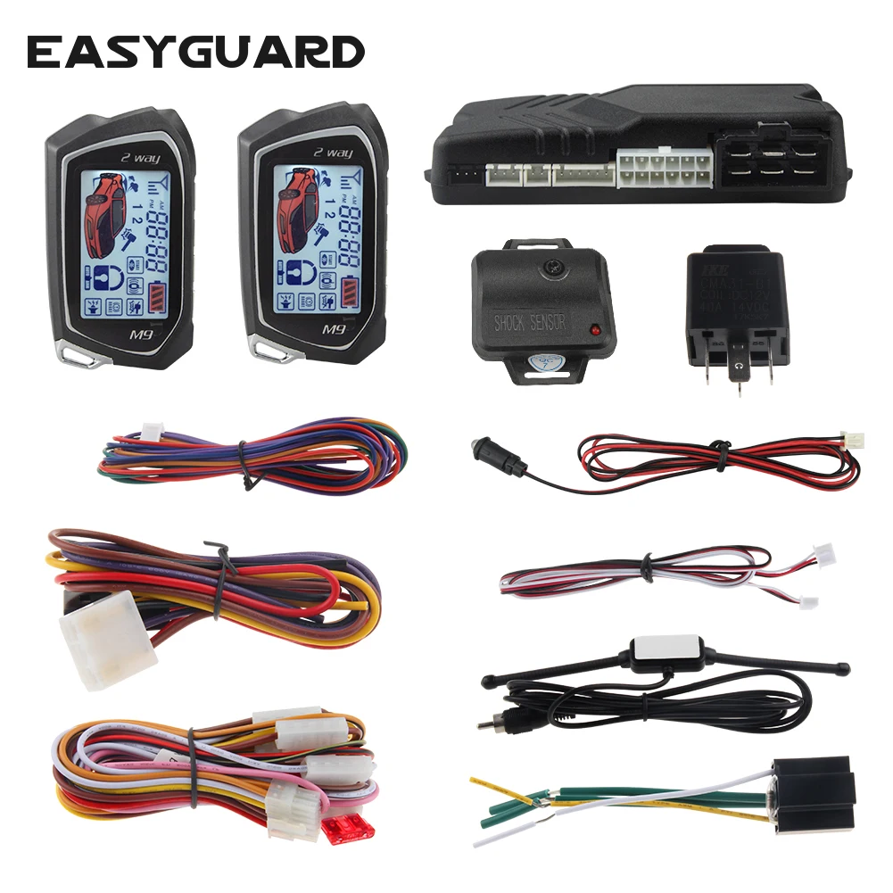 EASYGUARD 2 Way LCD pager display car alarm system remote start