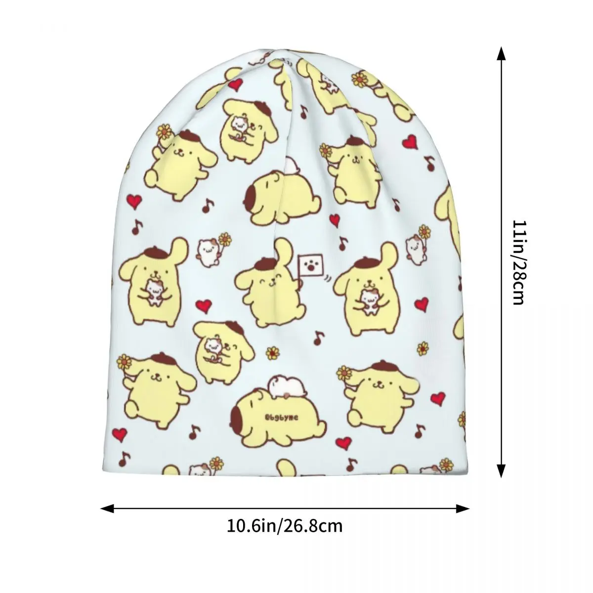 بوم بوم بورين الكرتون نمط قبعات بارد الخريف الشتاء في الهواء الطلق Skullies قبعة صغيرة الربيع الدافئة ذات الاستخدام المزدوج بونيه القبعات #2