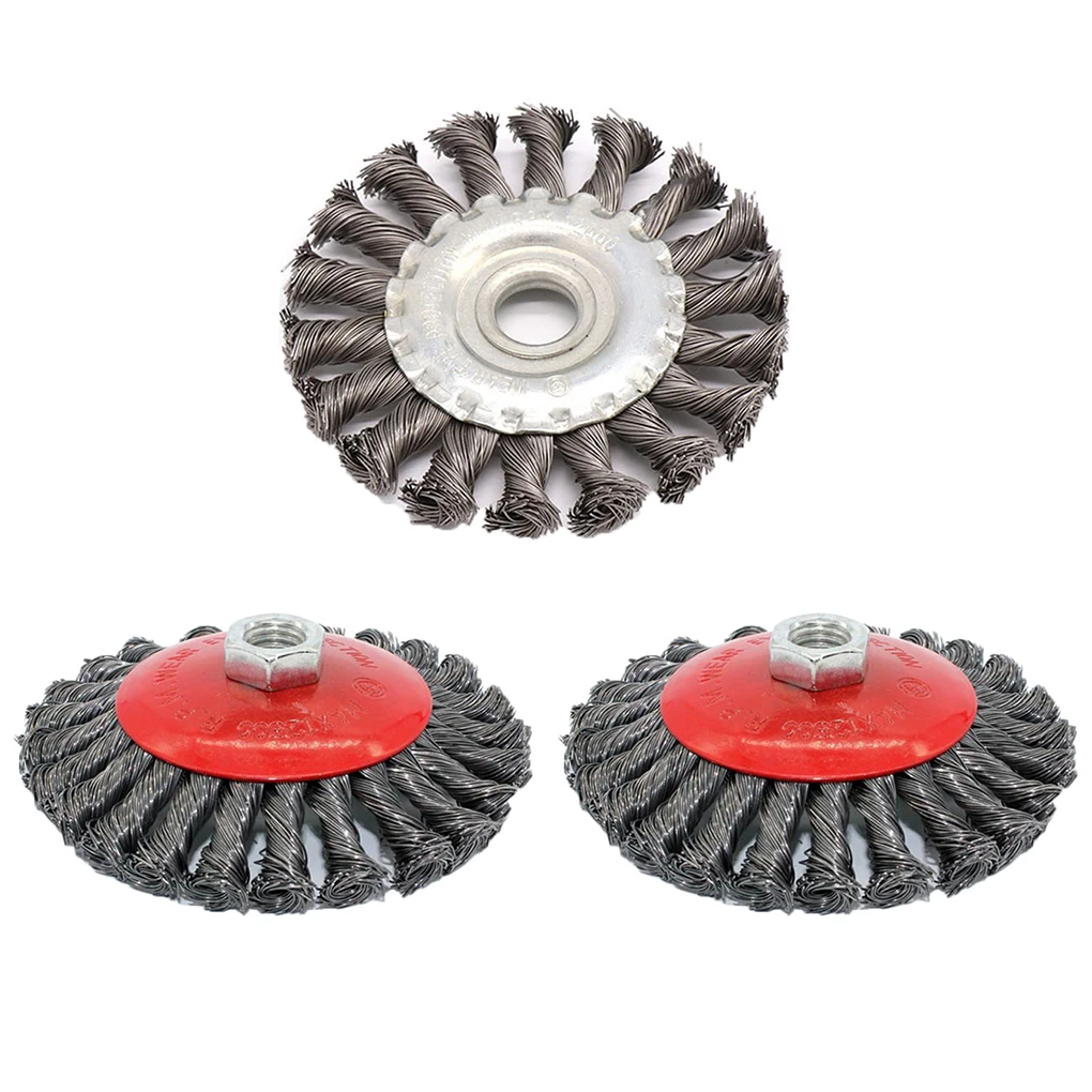 Twist knot steel wire wheel brush M14 Rust removal wire wheel Cup Brush Disc For Angle Grinder