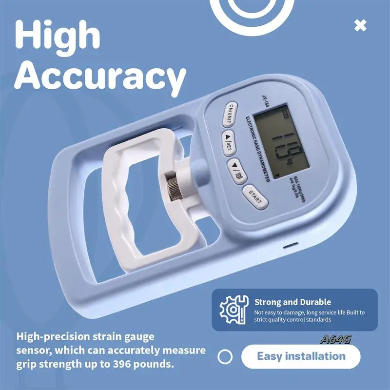 

JX-180 Digital Hand Dynamometer, 396Lbs/180Kg Grip Strength Tester With LCD Screen For Forearm Training