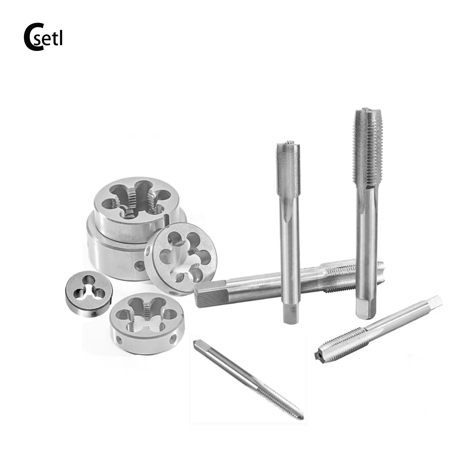 

Csetl M16X1.75 Tap and Die Set Right Hand, M16 X 1.75 HSS Machine Thread Tap & Round Die