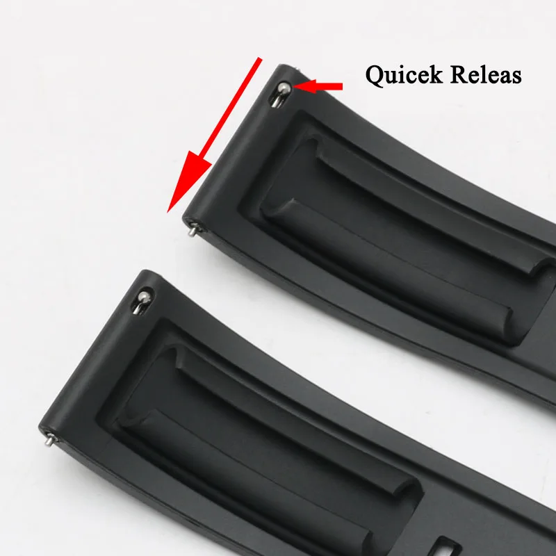 Quick Release Silicone Strap 20mm 22mm 24mm For Seiko 5 Mido Omega Seamaster Rubber Watch Band Waterproof Sports Belt Bracelets