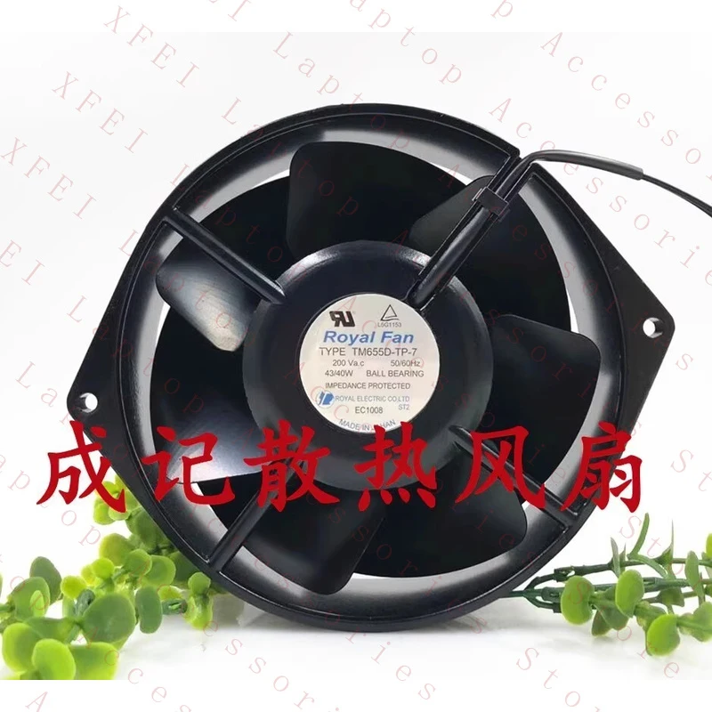 D  FOR Royal Fan TM655D-TP-7 DC200V 43*40W All Metal High Temperature Cooling Fan