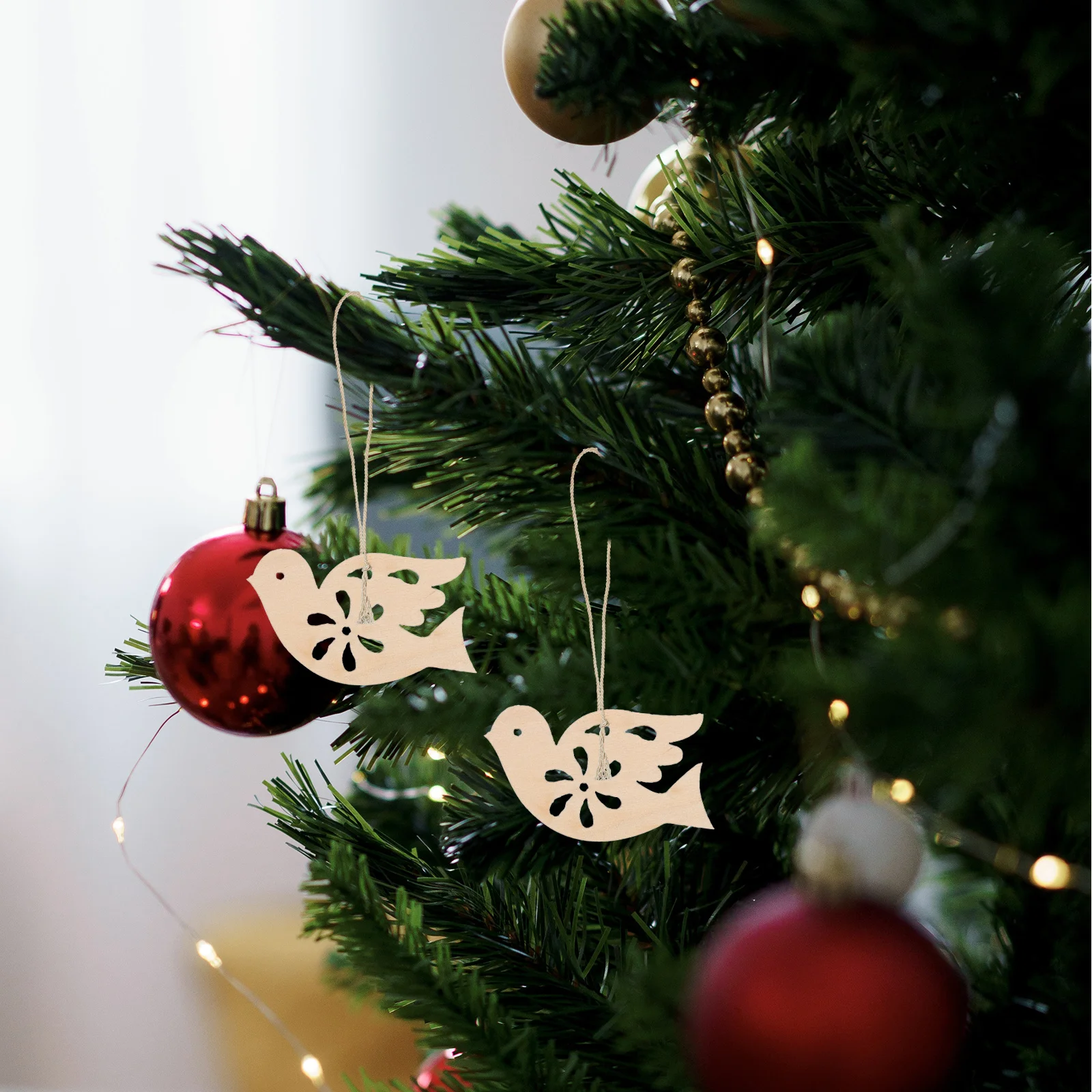 

20Pcs Peace Dove Wooden Slices Unfinished Craft Embellishments for DIY Painting Home Party Decor Wood Dove Cutouts