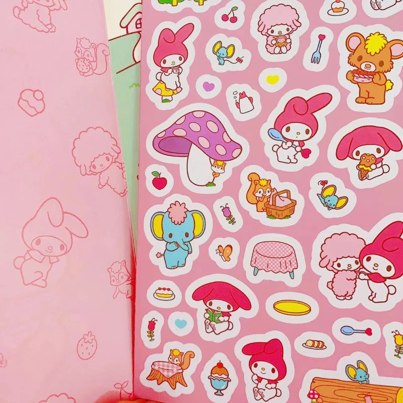 Cartoon Sanrio Sticker Set Ins Handbook Diary Decorative Toys Stickers Cute Creative DIY Sticker Book Gift