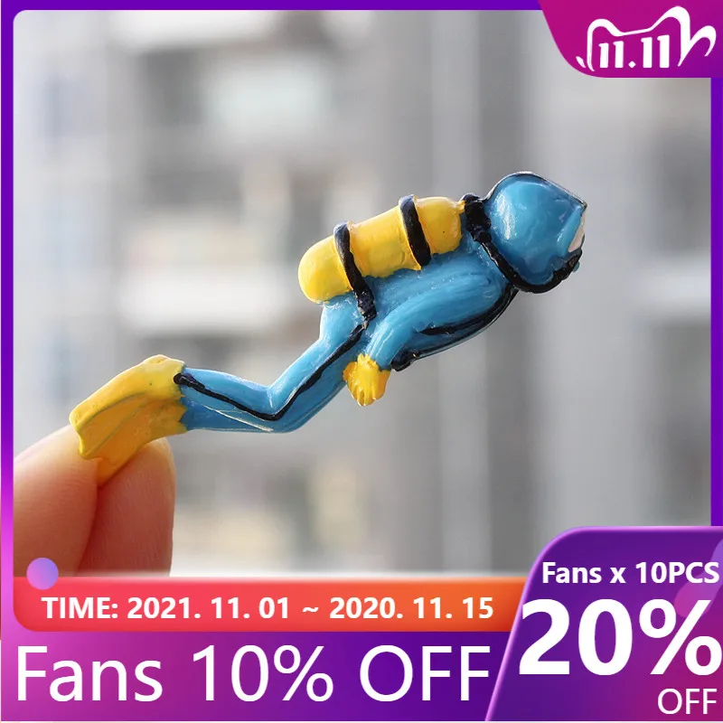 Hot Sale New Unique Design Treasure Hunter Diver Action Figure Fish Tank Ornament Landscape Aquarium Decoration Accessories