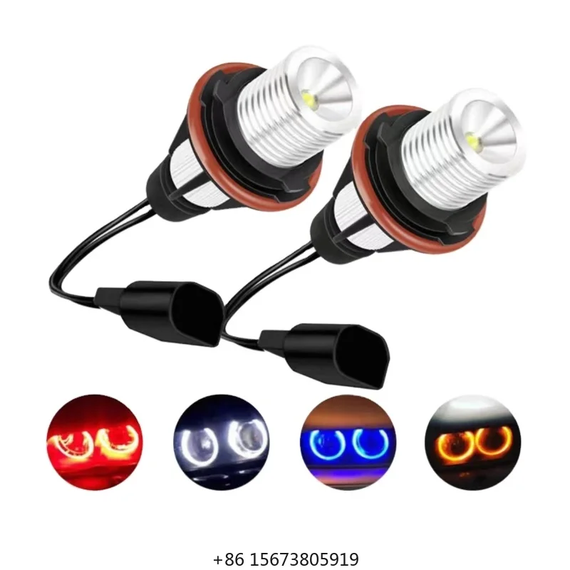 

LED Headlights Angel Eyes Modified Driving Lights Color Change 12V New for E60 E83 E53 E66 E65 E87 E90 E39 E46