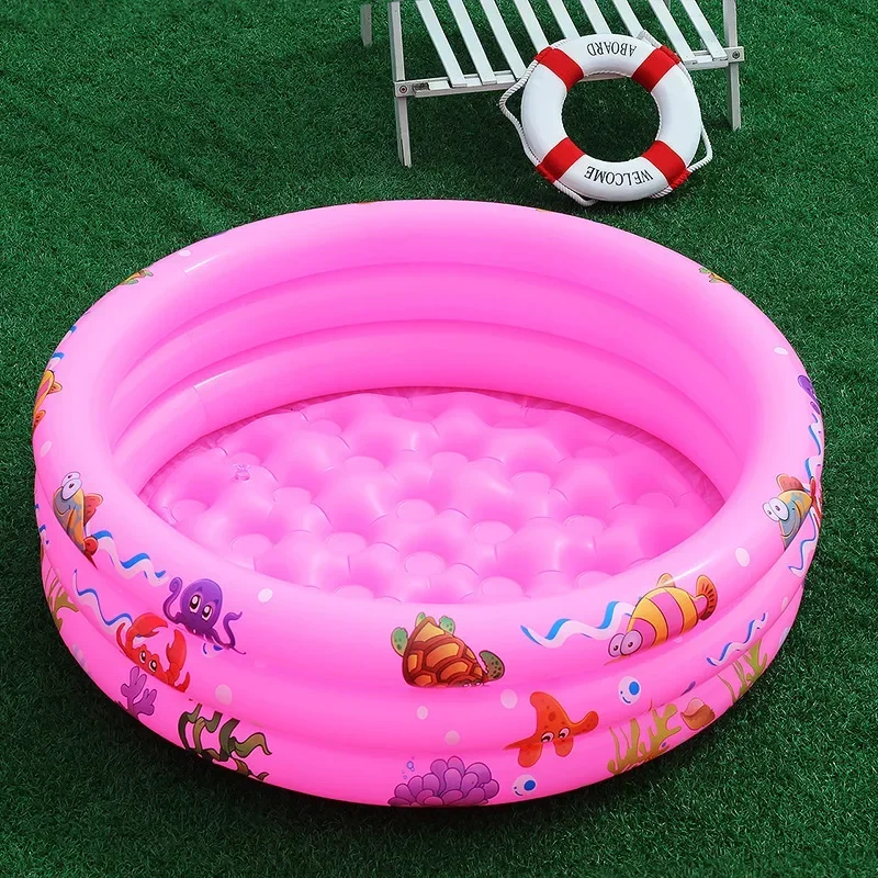 Piscina inflável reutilizável, Jardim de camada dupla, Portátil, Espessado para crianças, Brinquedos de água, Festa, Redonda, Interior e Exterior