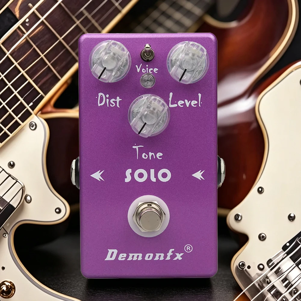 Demonfx SOLO Versatile High Gain Distortion Pedal 3 Position Voicing Switch Tone Control Metal Guitar Effects Stompbox