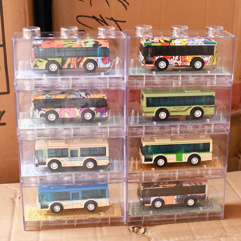 hot selling wholesale alloy tourist bus model,mini original packaging bus toy,children\'s car gift,New bus toys