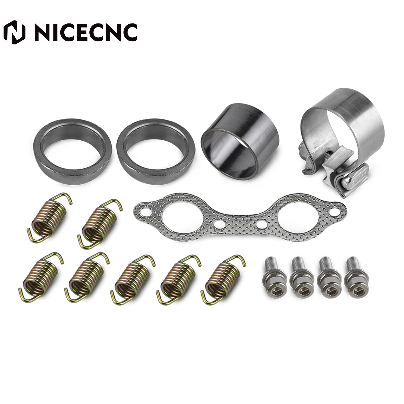 Exhuast Muffler Kit Manifold Bolt Gasket Donut Seals Spring UTV for POLARIS RZR 800 4X4 EFI 2008-2011 2010 Accessories Parts