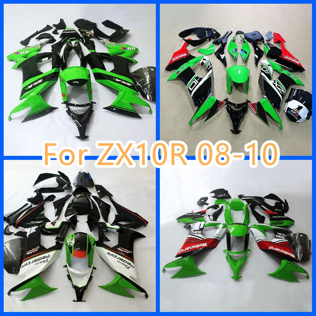 New ABS Motorcycle Fairings Kit Fit for Kawasaki ZX10R 08 09 10 ZX-10R 2008 2009 2010 Bodywork Set 100% Fit Injection Mold