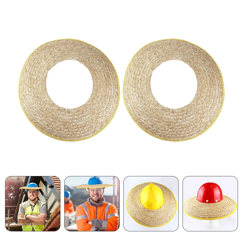 2 Pcs Curtain Hard Hat Shade Suncatcher Kit Ear Defenders Visor Brim Full for Workers Miss Hats Men