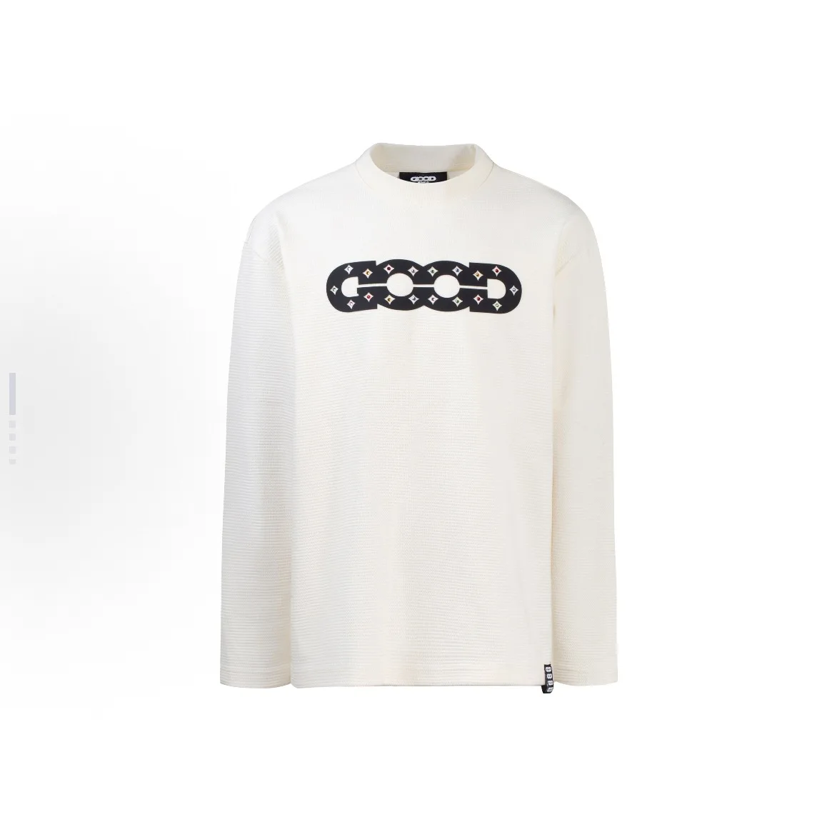 High-Quality Goodbrand Fashion Classic Multicolor Diamond Checkered Beaded Embroidered Rhinestone Long-Sleeve T-Shirt