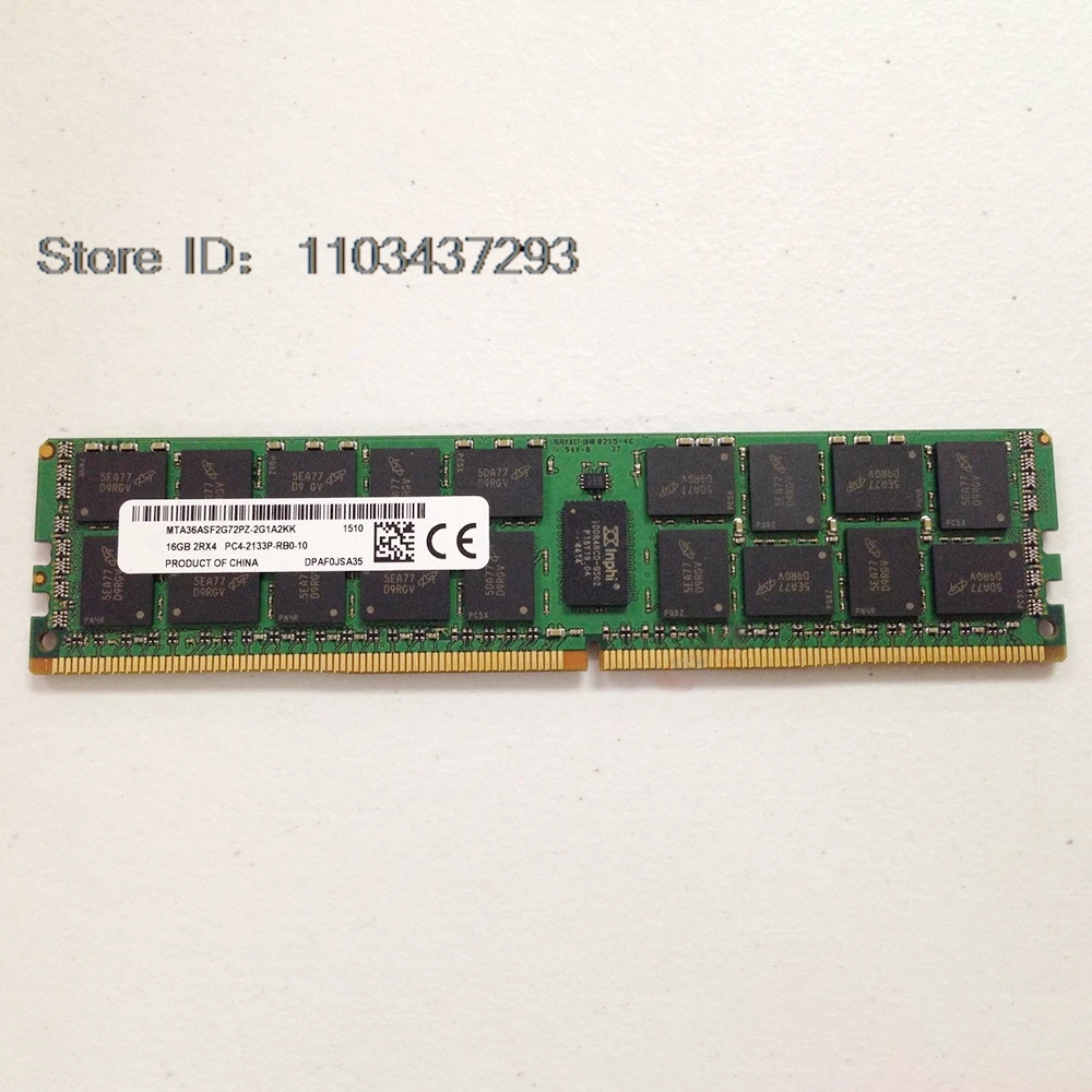 1 шт. для MT RAM 16G 16GB 2RX4 PC4-2133P 2133 DDR4 памяти MTA36ASF2G72PZ-2G1A2KK