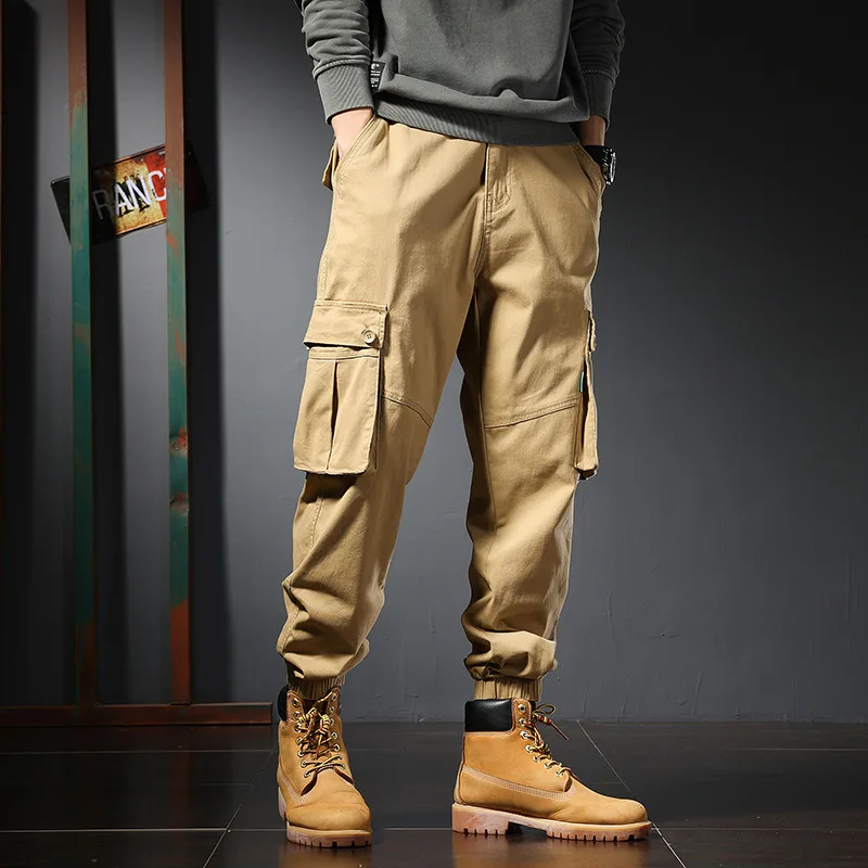 Men Cargo Pants Khaki Black Army Green Jogging Male Ankle-Length Loose Safari Plus Size 8XL 7XL 6XL Sports Sweatpants Trousers