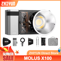 ZHIYUN MOLUS X100 100W 2700-6500K COB Photography Light Bi-color Pocket Video Light for Film Recording Live Streaming Shooting