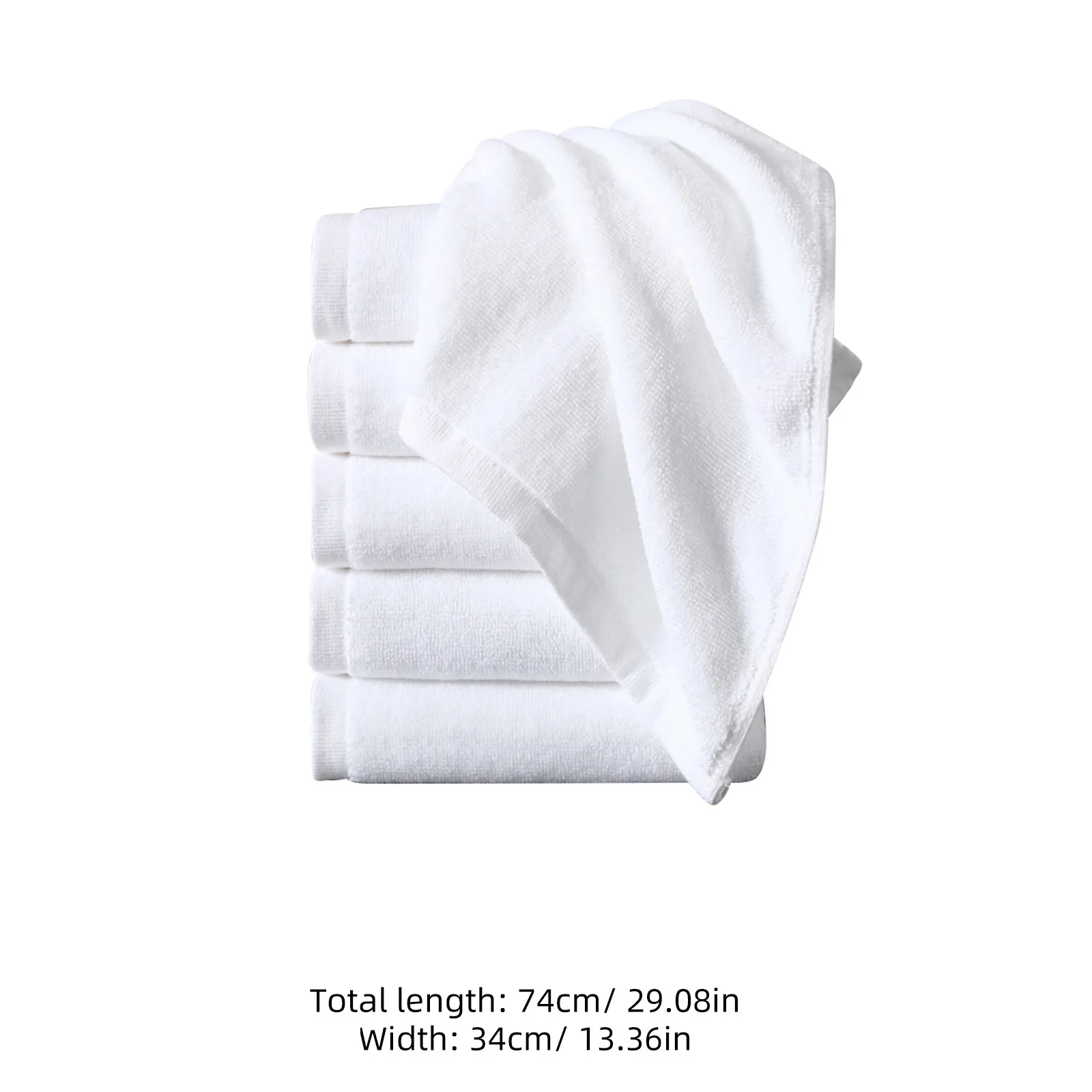 4pcs Cotton Thickened Facial Towels 35x75cm Soft Absorbent Face Wash Towels for Hotel Salon Spa Bathroom