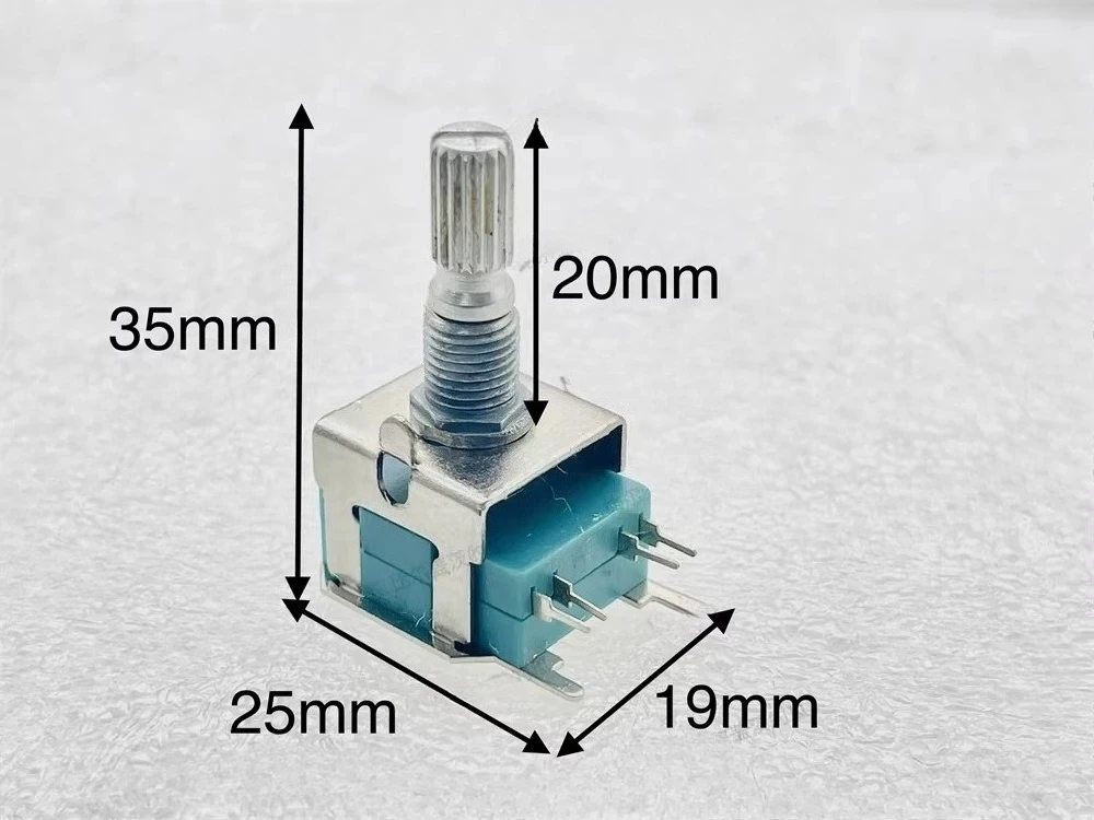 

20 шт. импульсных энкодеров EC18, тип 360 ° Поворотная ручка для регулировки громкости усилителя Yamaha, длина вала 20 мм