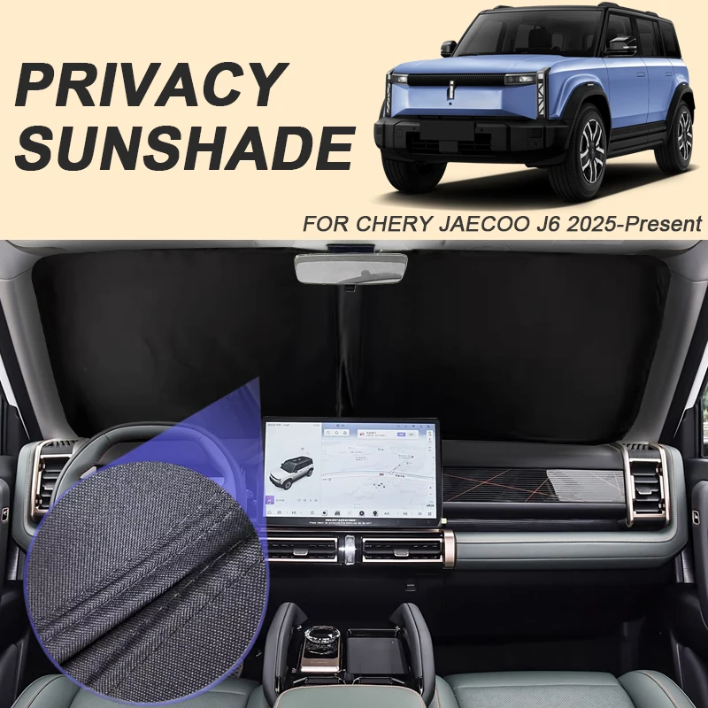 

Автомобильный солнцезащитный козырек на черное окно для CHERY JAECOO J6 2025-настоящее время, анти-УФ- теплоизоляция, защитная крышка, аксессуар для интерьера