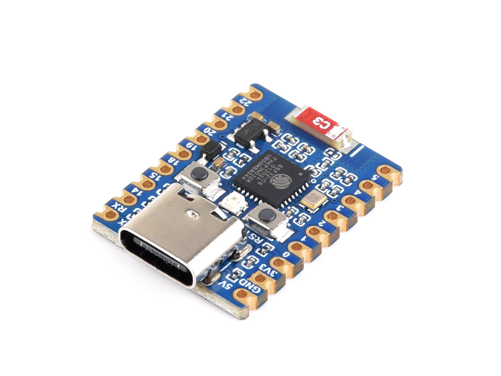 

ESP32-C6 Mini Development Board, Based on ESP32-C6FH4, Dual Processors, 160MHz Running Frequency, 2.4GHz WiFi 6 & Bluetooth 5, E