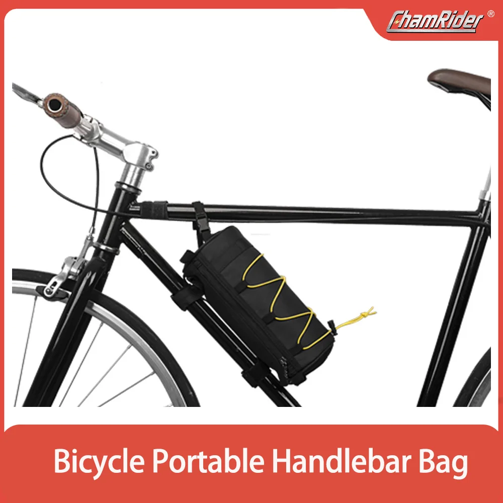 Bolsa para bicicleta de montaña, bolsa frontal para bicicleta, bandolera impermeable multifuncional, bolsa para manillar portátil, bolsa para tubo de marco elástica