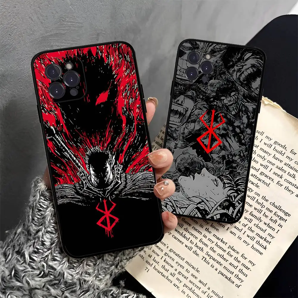 Anime Mode Berserker Guts Telefon Fall Für Iphone 17 16 15 16e 14 13 12 11 Pro Max Plus Fall Abdeckung coque