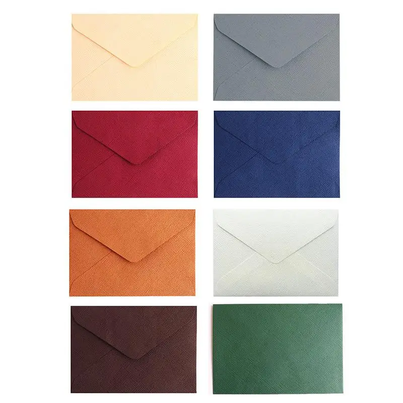 New 5-10pcs/pack C6 Retro Hemp Texture Western Envelopes for Wedding Party Invitation Greeting Cards Gift Envelopes Customized