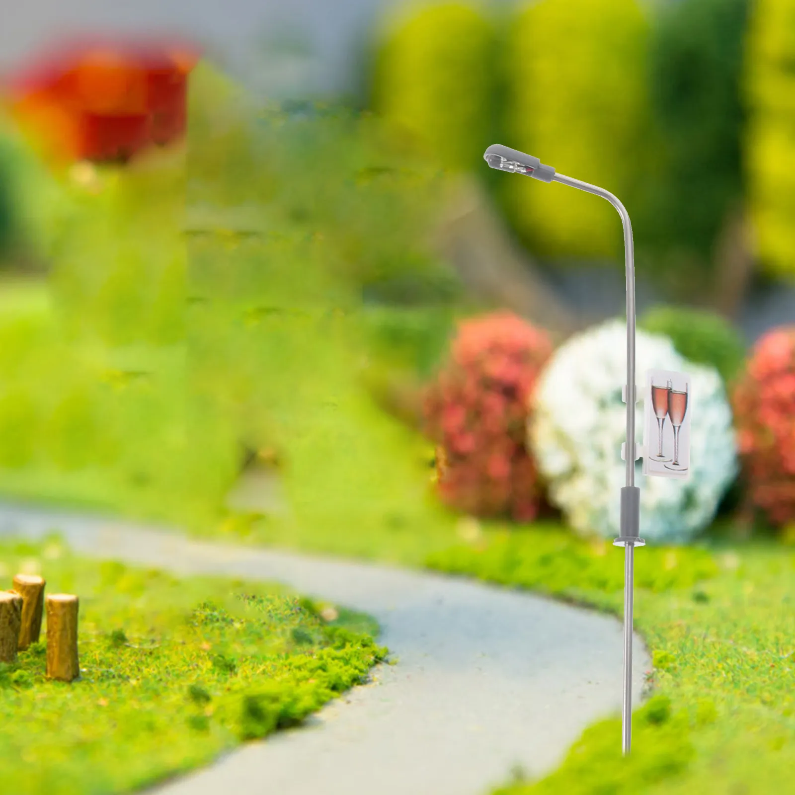 

4Pcs Realistic Street Lamp Decorations Color Miniature Lights for Dollhouse Mini Scene Garden Landscape Decoration Home